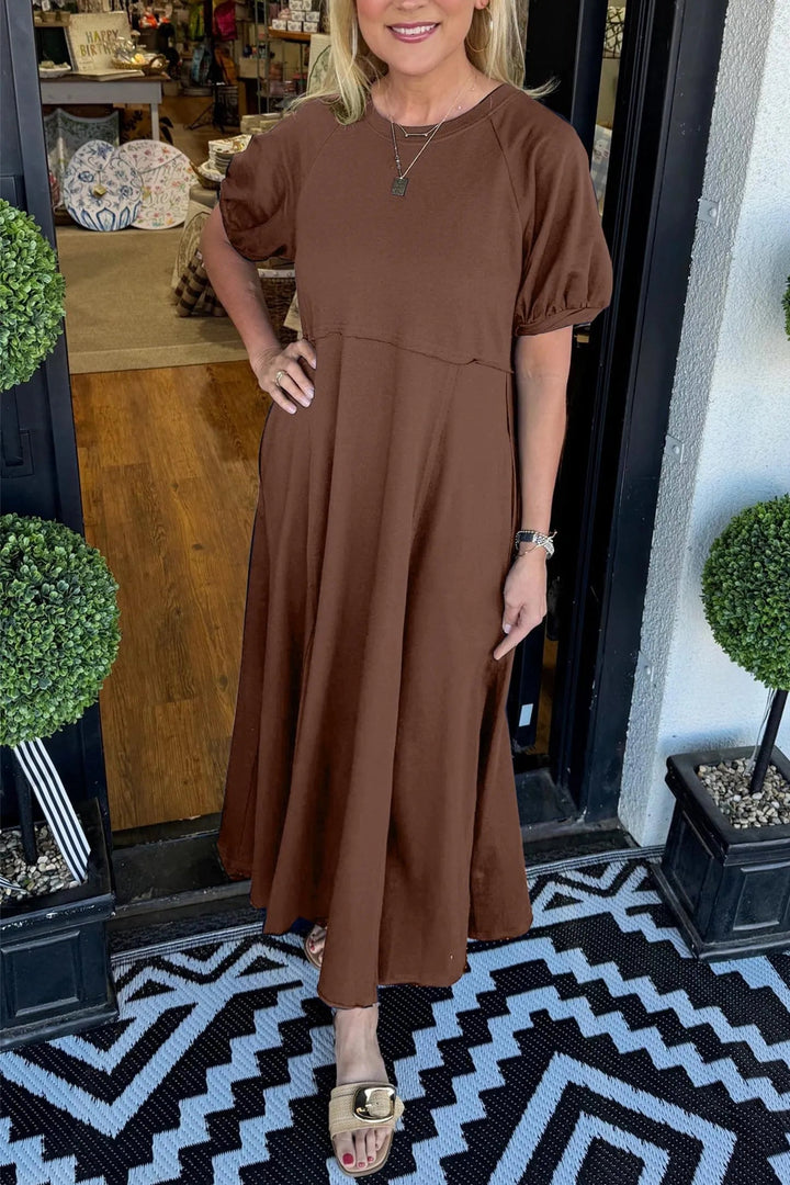 Livia Belle | Elegantes Maxikleid mit Puffärmeln 7