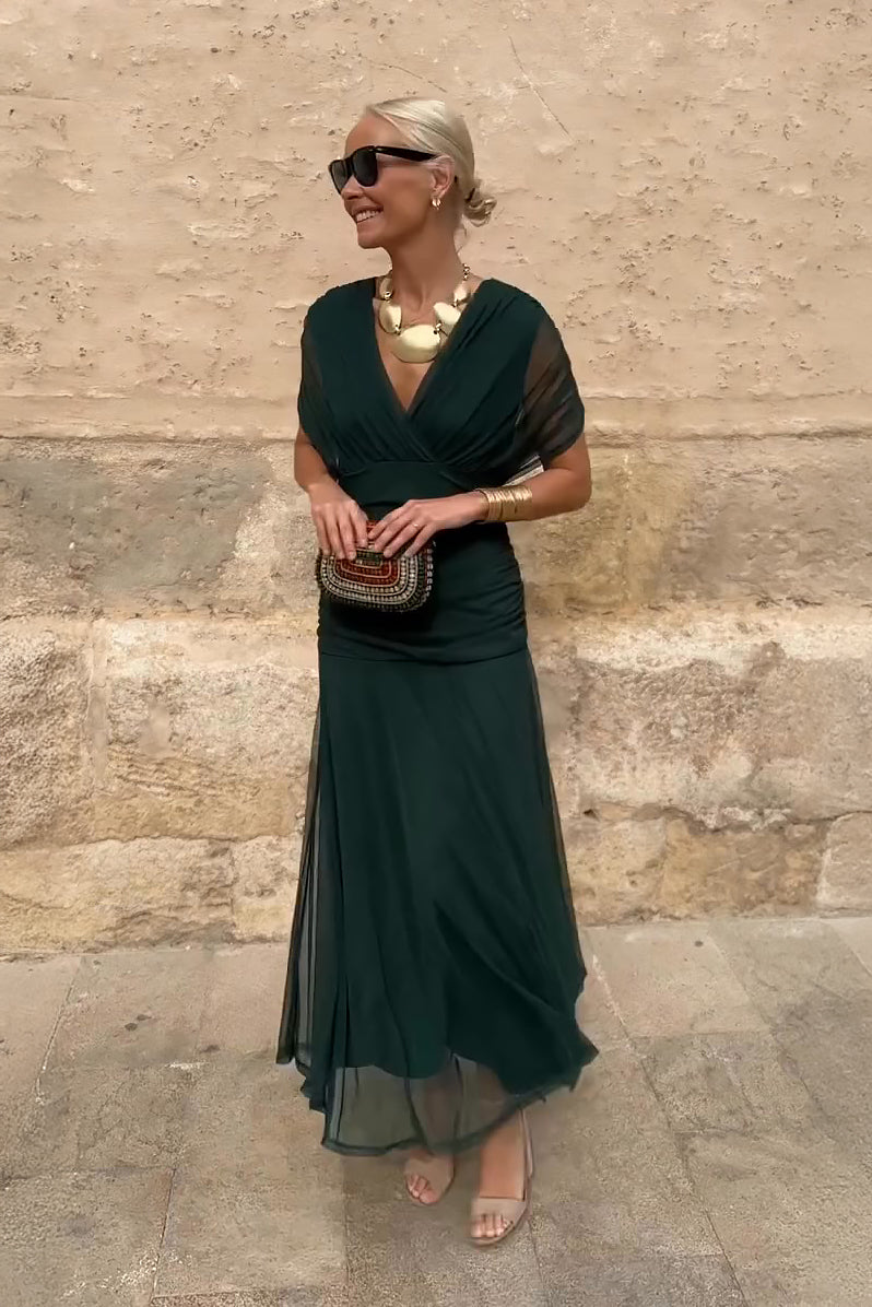 Livia Bellezza | Elegantes V-Ausschnitt Zeremonienkleid Maxi 0