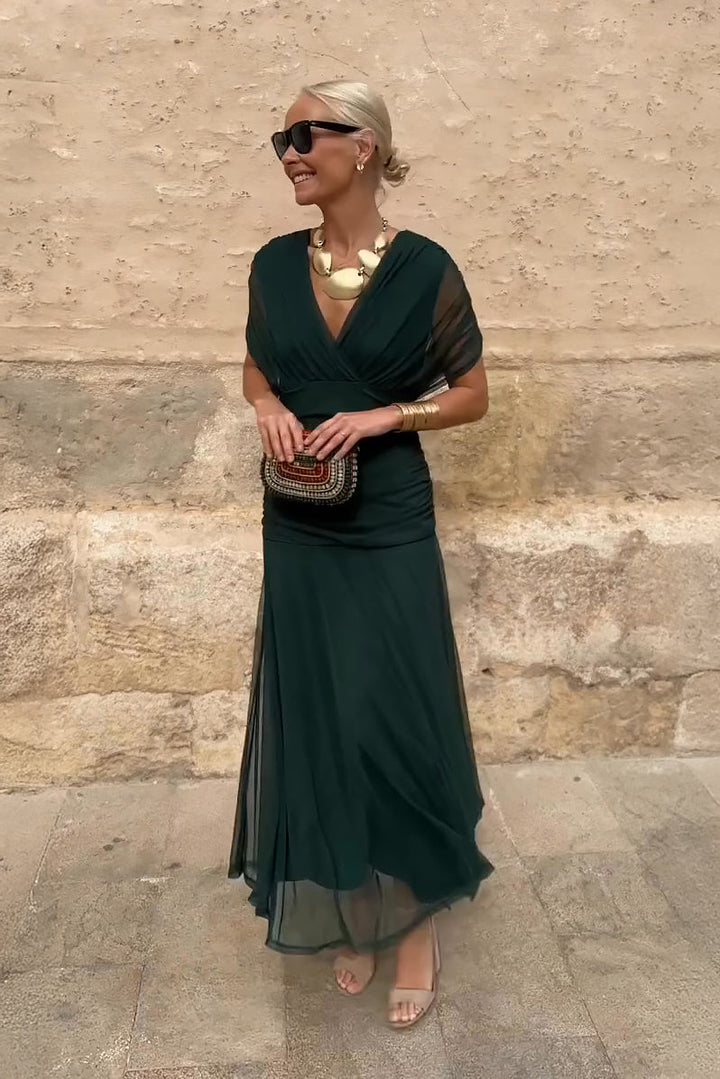 Livia Bellezza | Elegantes V-Ausschnitt Zeremonienkleid Maxi 0