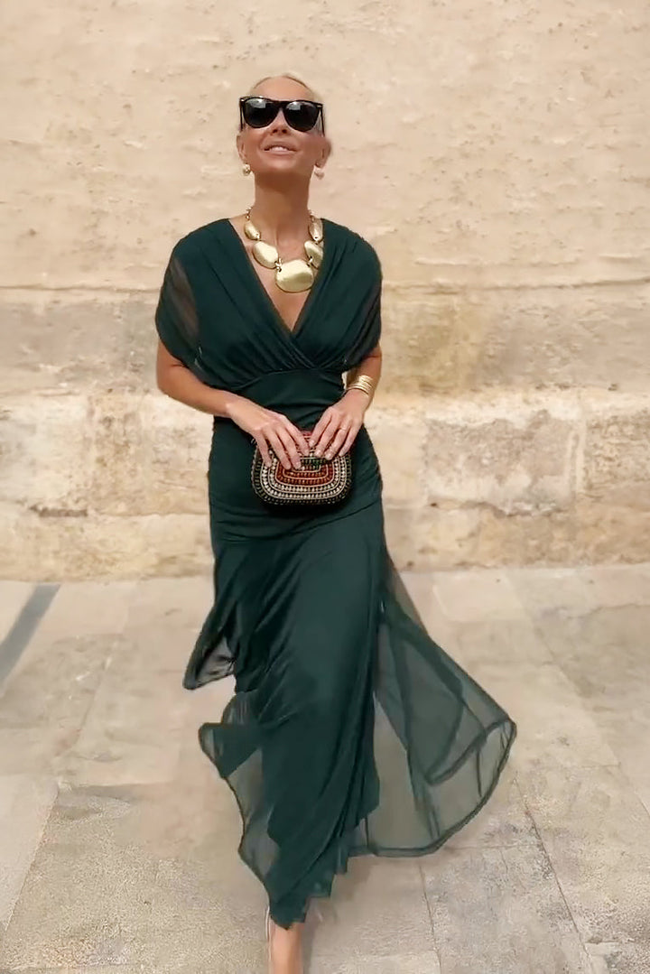 Livia Bellezza | Elegantes V-Ausschnitt Zeremonienkleid Maxi 1