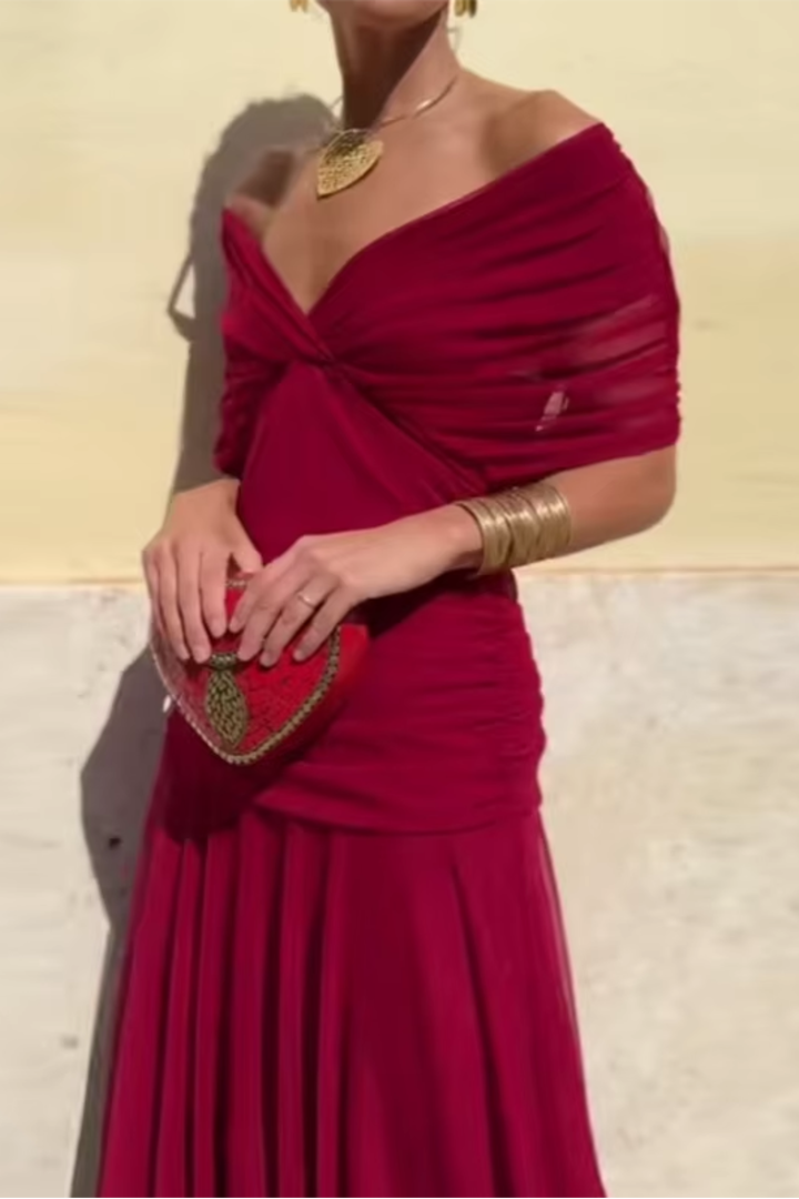 Livia Bellezza | Elegantes V-Ausschnitt Zeremonienkleid Maxi 10