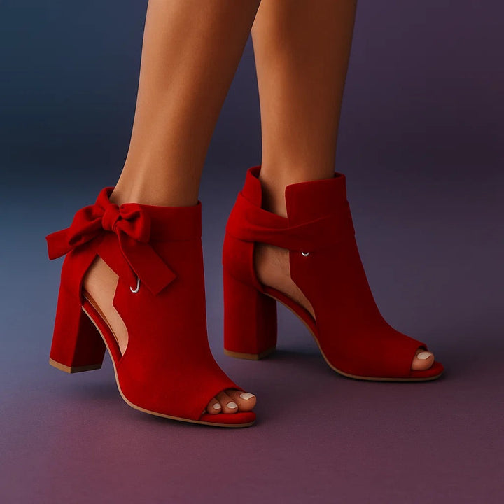 Livia | Elegante Peeptoe Sandaletten mit Zierschleife 6
