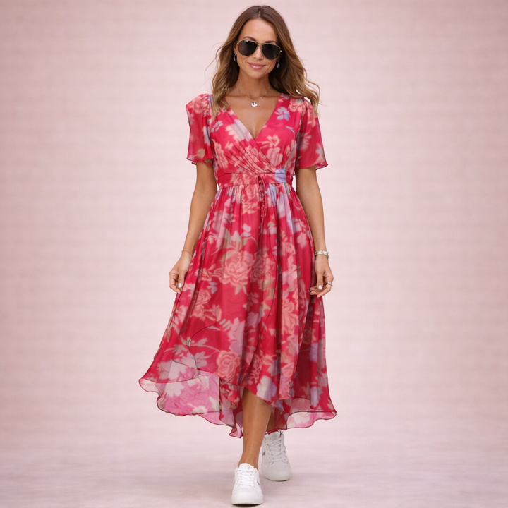 Livia | Elegantes Sommerkleid mit V-Ausschnitt 2