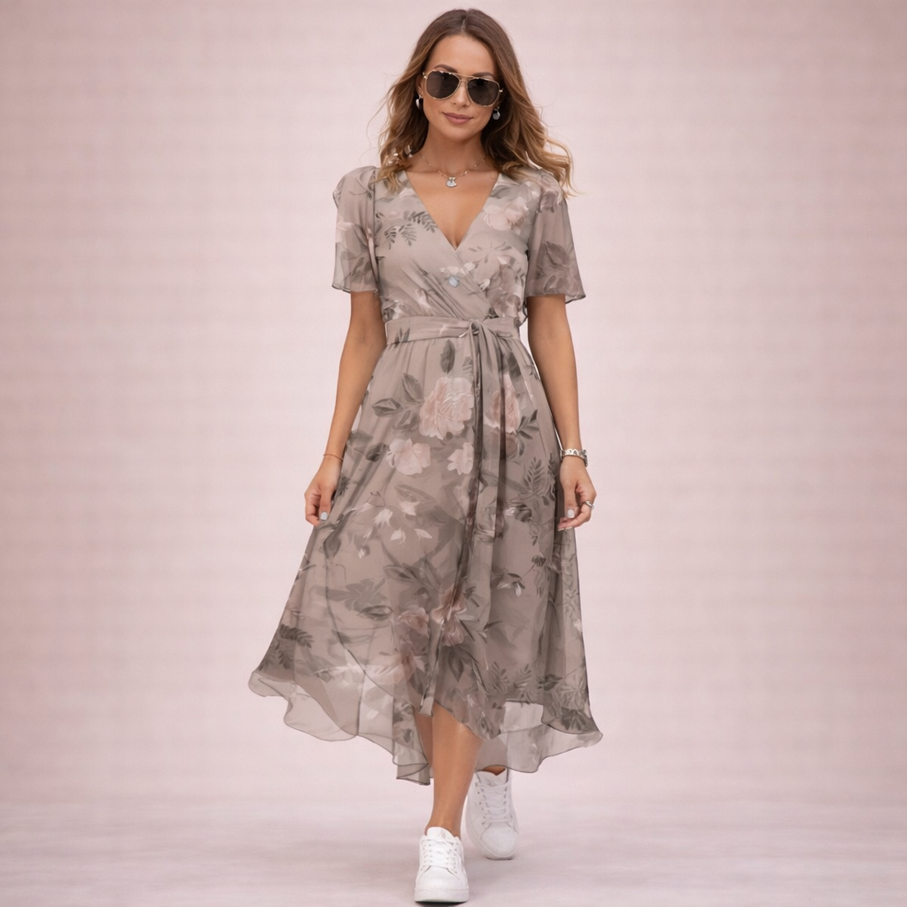 Livia | Elegantes Sommerkleid mit V-Ausschnitt 3