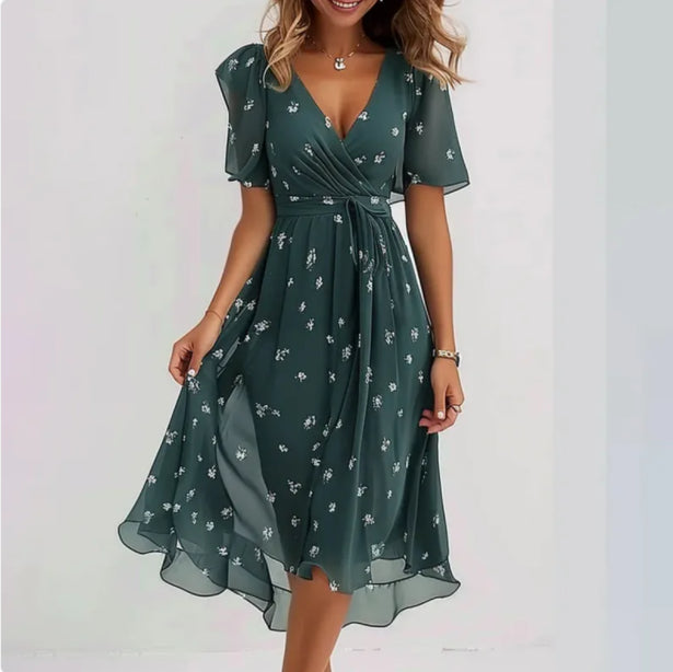Livia | Elegantes Sommerkleid mit V-Ausschnitt 4