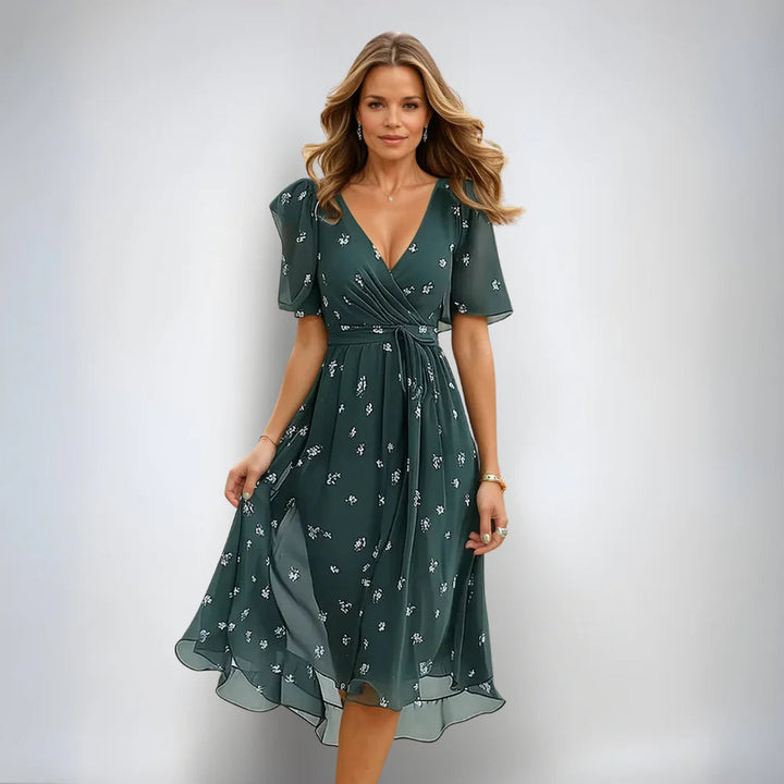 Livia | Elegantes Sommerkleid mit V-Ausschnitt 6