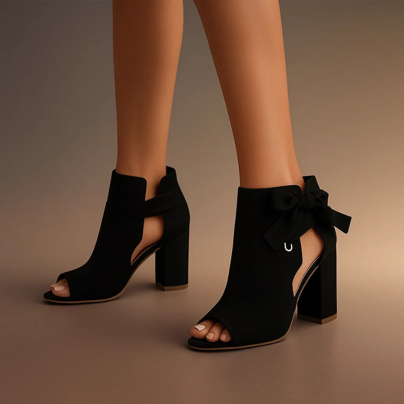 Livia | Peeptoe Pumps Elegant Blockabsatz Komfortabel Feminine Silhouette 3