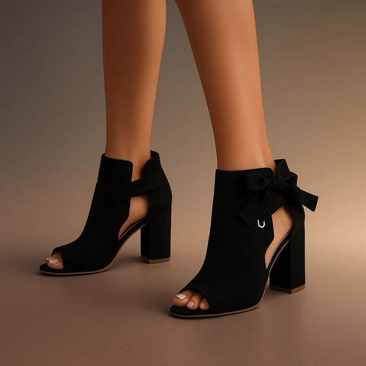 Livia | Peeptoe Pumps Elegant Blockabsatz Komfortabel Feminine Silhouette 3