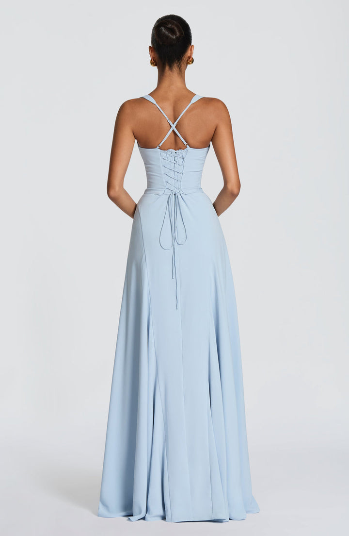 Loretta | Maxikleid Sommer Elegant A-Linie Herz-Ausschnitt Feminin 6