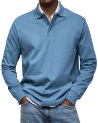 Daan| Elegant long-sleeve polo for modern comfort