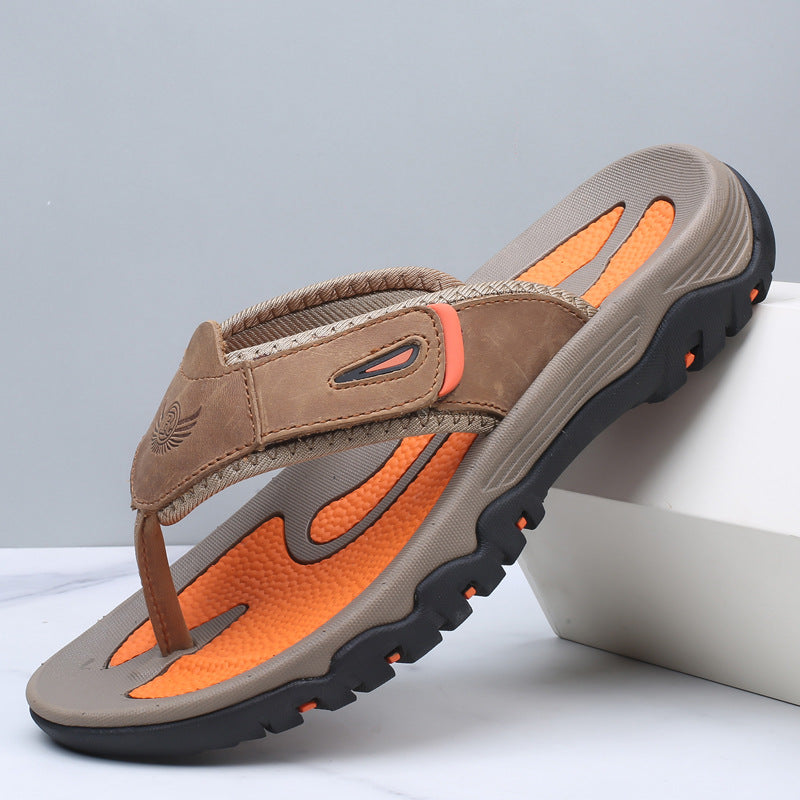 Luca | Elegante Offene Herren Ledersandalen mit Gepolstertem Fußbett 2
