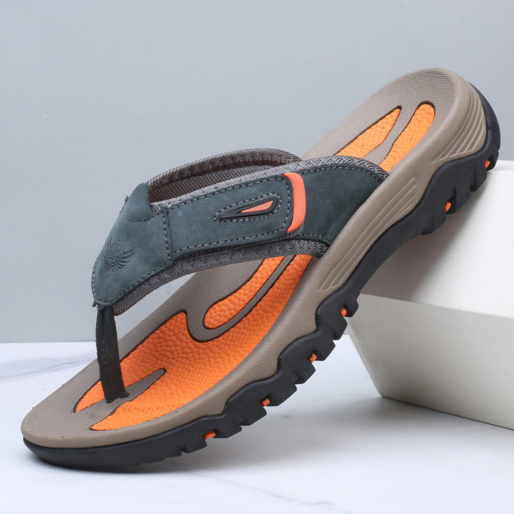 Luca | Elegante Offene Herren Ledersandalen mit Gepolstertem Fußbett 5