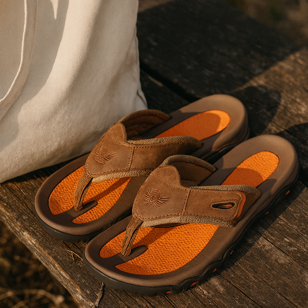 Luca | Elegante Offene Herren Ledersandalen mit Gepolstertem Fußbett 7