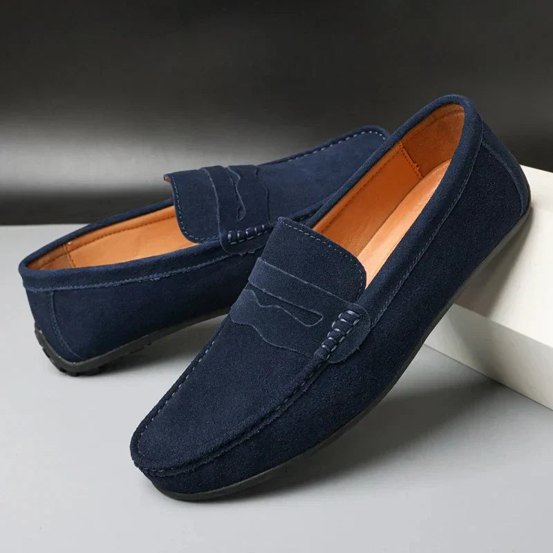 Luca | Elegante Wildleder Herren Loafer mit Gepolstertem Futter 0