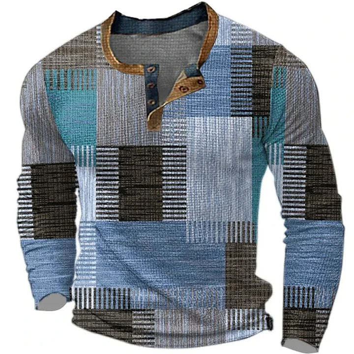 Lukas | Modisches Patchwork Langarmshirt 1