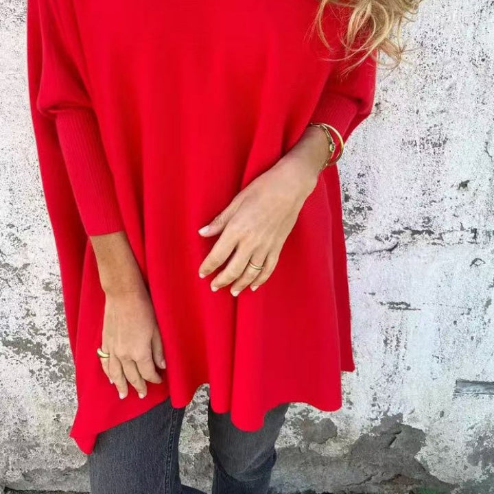 Lumia | Bequemes Übergrößen Strickoberteil mit V-Ausschnitt 7