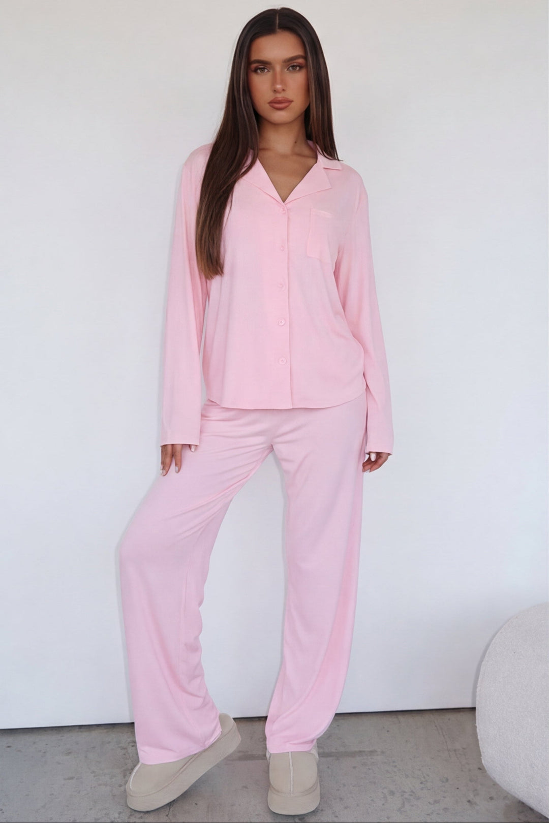 LunaBelle | Elegantes Entspanntes Damen-Pyjama-Set 0