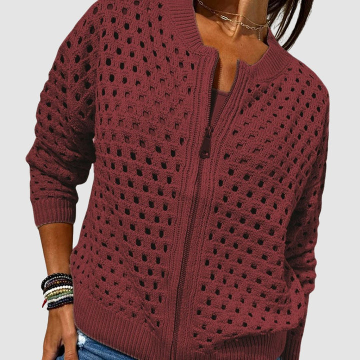 Luna | Atmungsaktive und kuschelige Strickjacke mit Reißverschluss 5