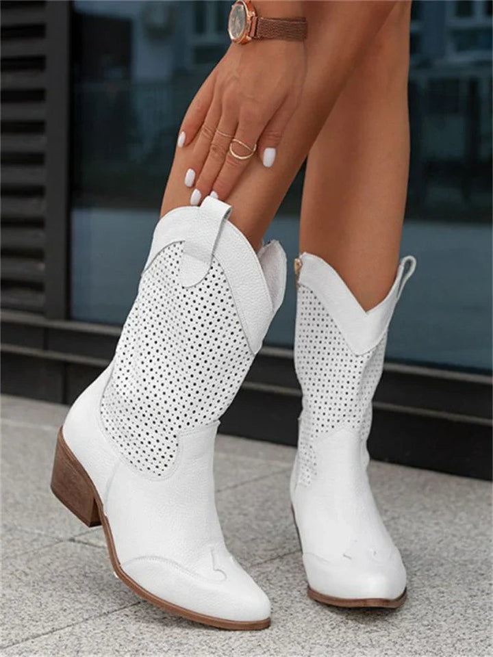 Luna | Cowboystiefel Damen Atmungsaktiv Niedriger Schaft Komfort Fit 1