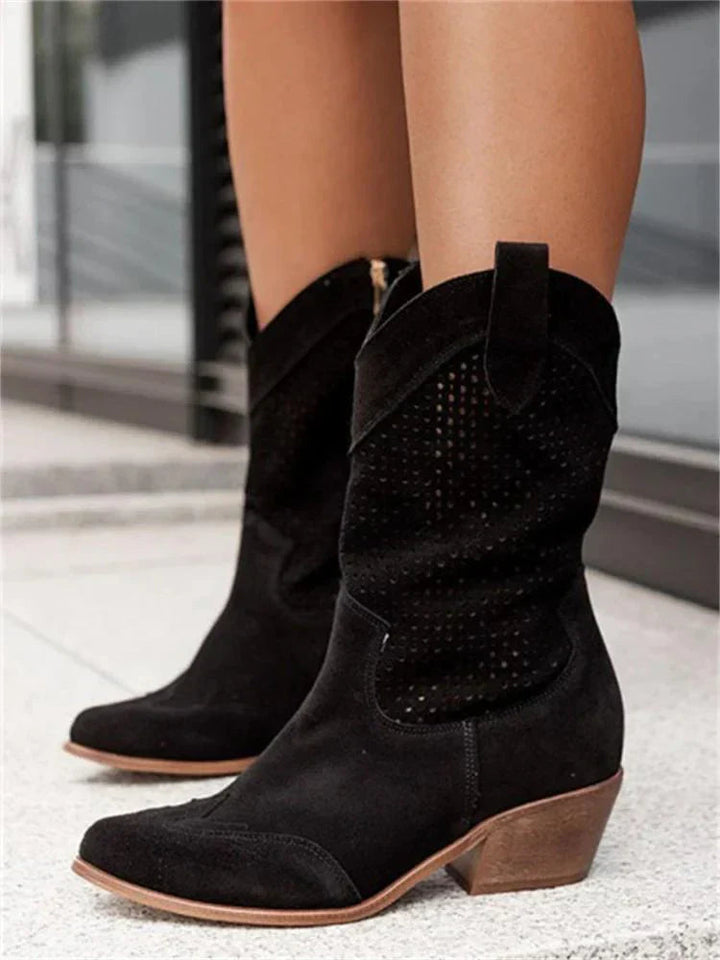 Luna | Cowboystiefel Damen Atmungsaktiv Niedriger Schaft Komfort Fit 3