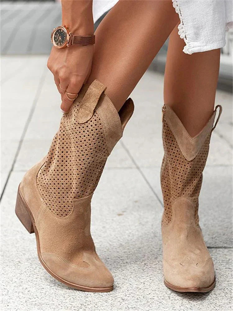 Luna | Cowboystiefel Damen Atmungsaktiv Niedriger Schaft Komfort Fit 5