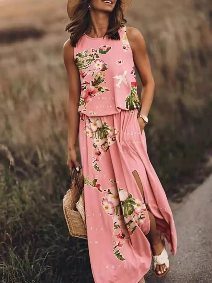 Luna | Elegantes, Fließendes &amp; Ärmloses Maxikleid für den Sommer 0