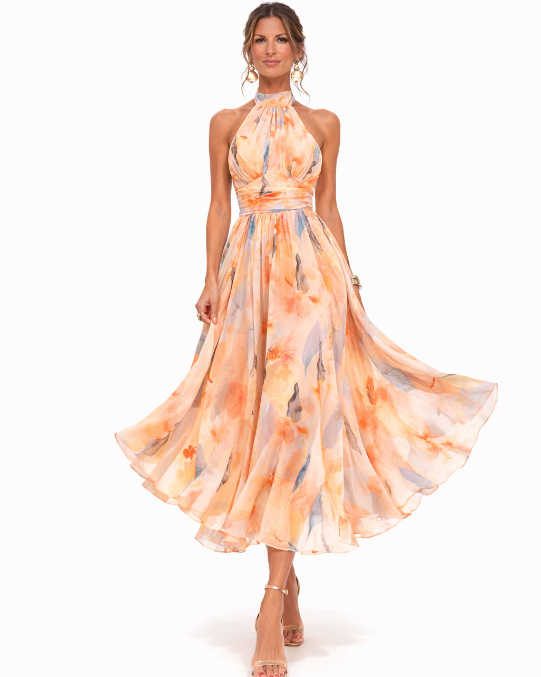 Luna | Maxikleid Sommer Neckholder Elegant Fließend Damen 1