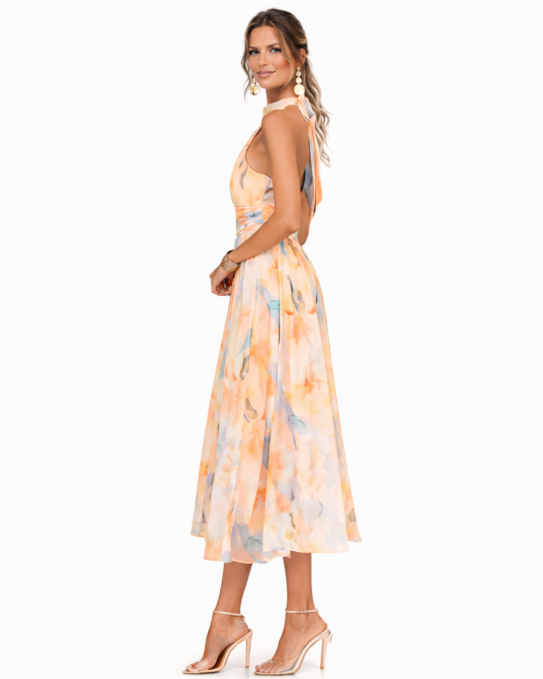 Luna | Maxikleid Sommer Neckholder Elegant Fließend Damen 2