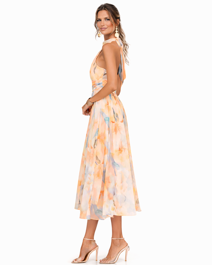 Luna | Maxikleid Sommer Neckholder Elegant Fließend Damen 2