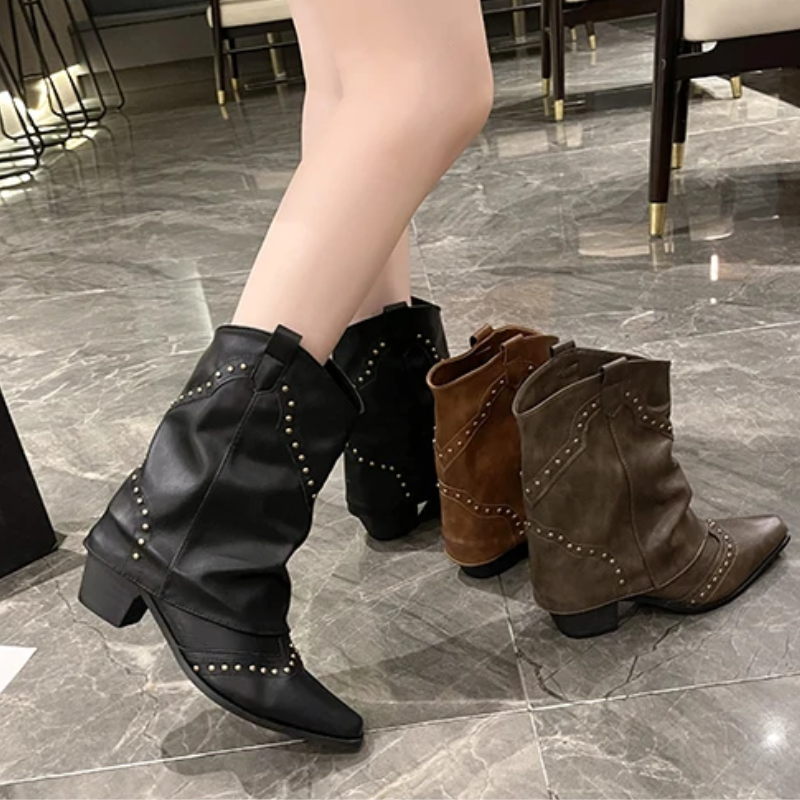 Luna | Westernstiefel mit Nieten & elegantem Mid-Heel 5
