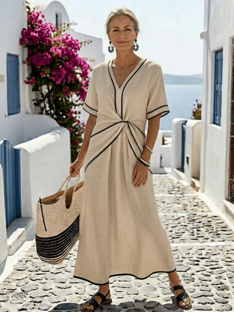 Lunara | Elegantes Gerafftes Midikleid 3