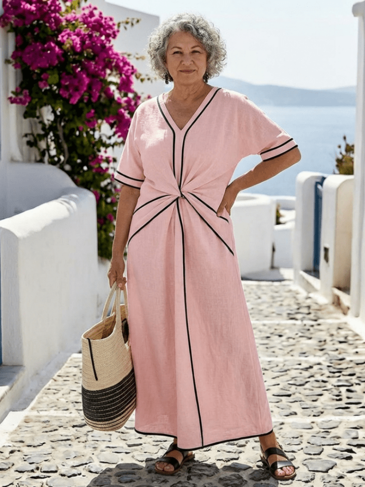 Lunara | Elegantes Gerafftes Midikleid 8