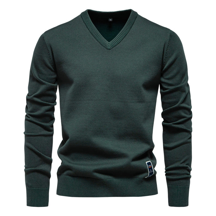 Luuk | Weicher Pullover aus Baumwollmischung mit V-Ausschnitt 7