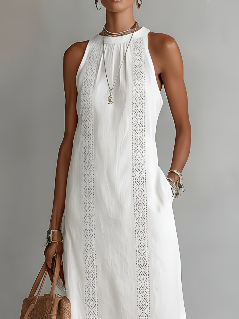 Lyra | Elegantes Midikleid aus Baumwoll-Leinen-Mischgewebe 2