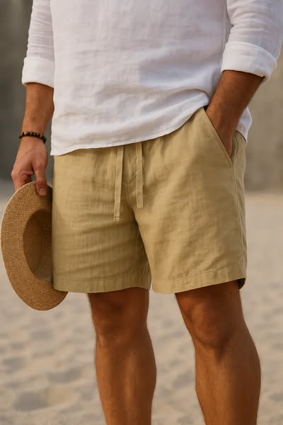 Mailand | Herren-Shorts aus Baumwoll-Leinen-Mischgewebe 1