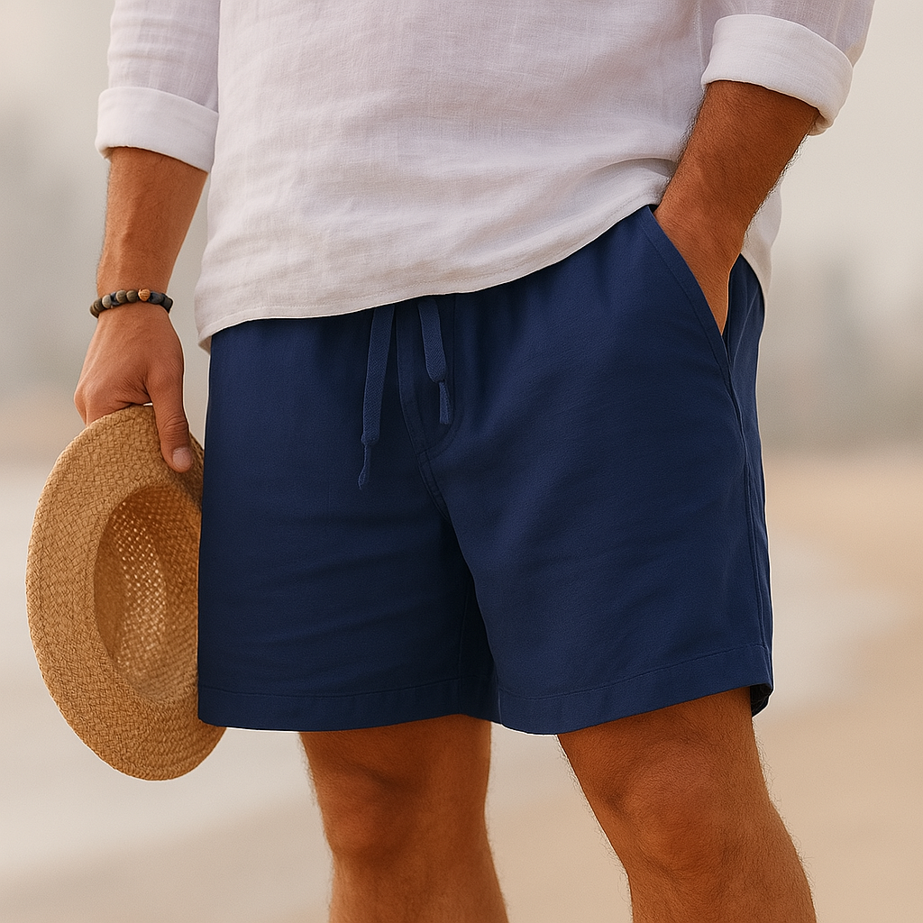 Mailand | Herren-Shorts aus Baumwoll-Leinen-Mischgewebe 3