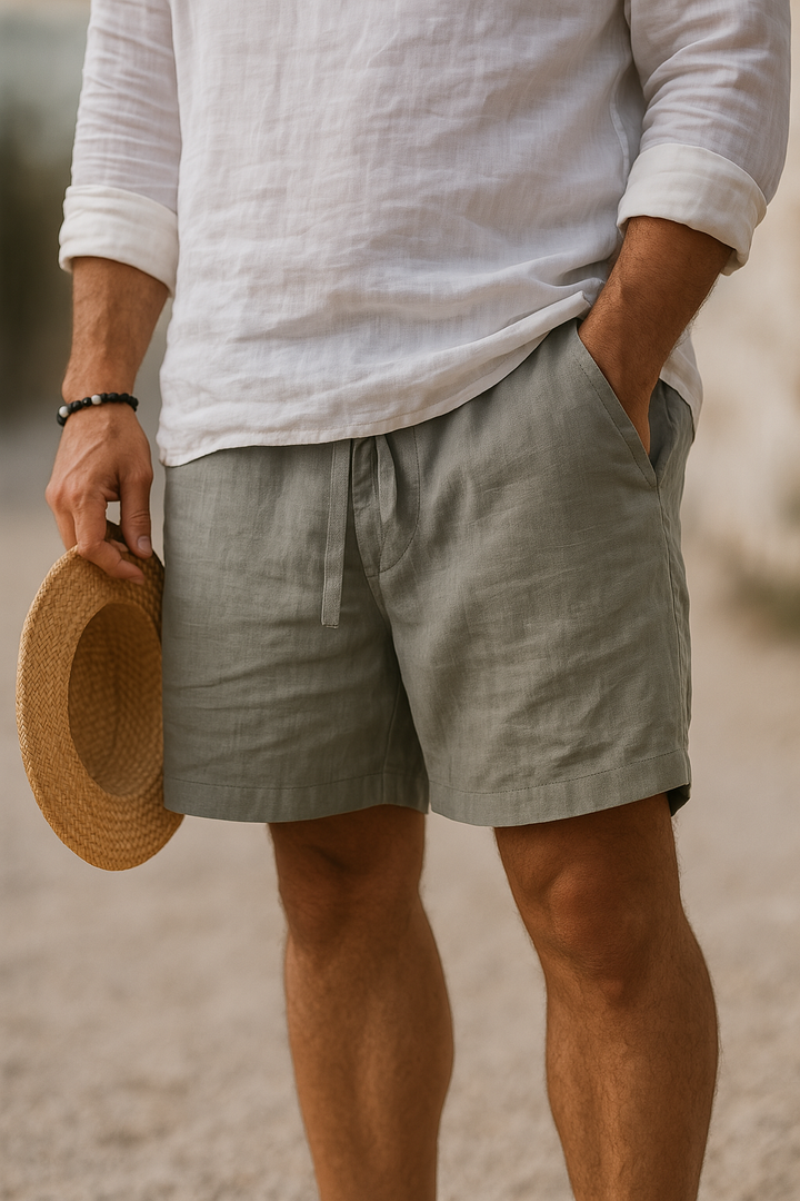 Mailand | Herren-Shorts aus Baumwoll-Leinen-Mischgewebe 5