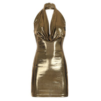 Selina | Glänzendes Partykleid Mit V-Ausschnitt Für Damen
