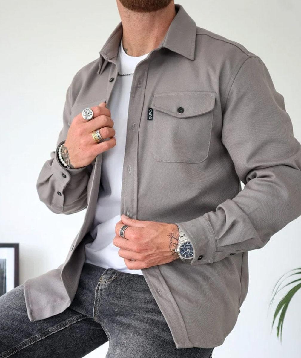 Marek | Hemdjacke Herren Atmungsaktiv Modern Casual Fit 3