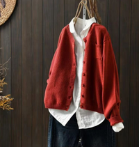 Charlotte | Elegant Oversized Cardigan with Practical Pockets