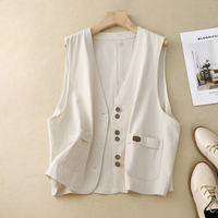 Stefanie | Lightweight Utility Vest with Button Placket