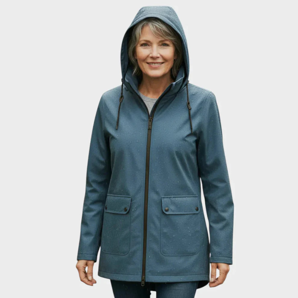 Maria | Moderner und wasserdichter Damen Regenmantel 0