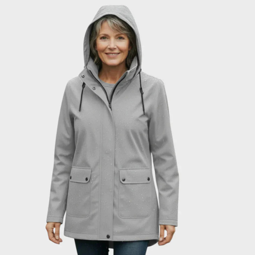 Maria | Moderner und wasserdichter Damen Regenmantel 11