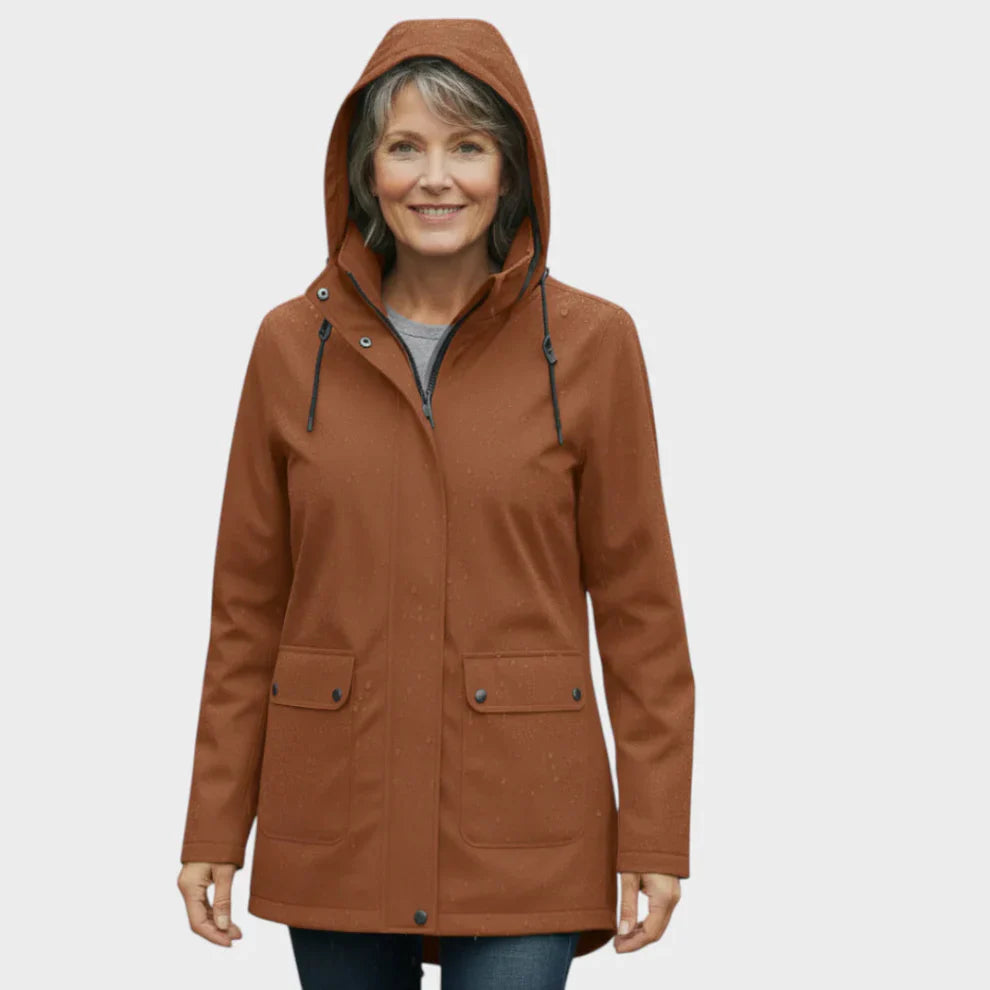 Maria | Moderner und wasserdichter Damen Regenmantel 9