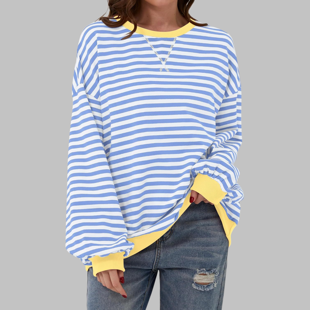 Marlow | Verspielt Gestreiftes Sweatshirt Damen – Entspannt, Atmungsaktiv &amp; Modern 2