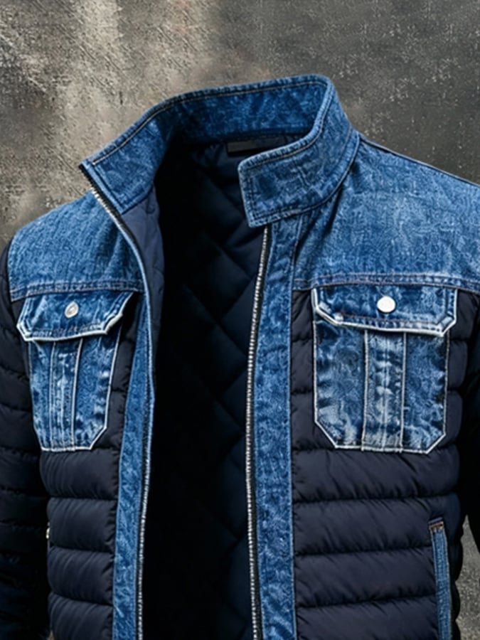 Maro | Bequeme, Warme Herrenjacke im Denim-Look mit Thermo-Isolierung 1