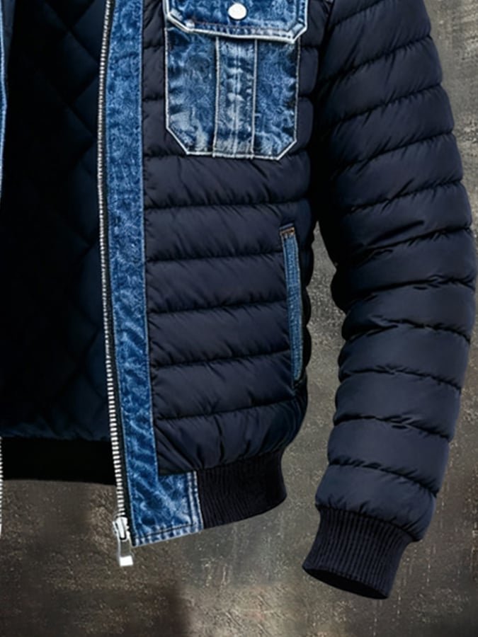 Maro | Bequeme, Warme Herrenjacke im Denim-Look mit Thermo-Isolierung 2