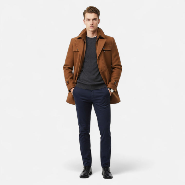 Max | Eleganter und warmer Herren-Wollmantel für den Winter 1