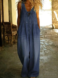 Sophie | Elegant denim jumpsuit with wide leg