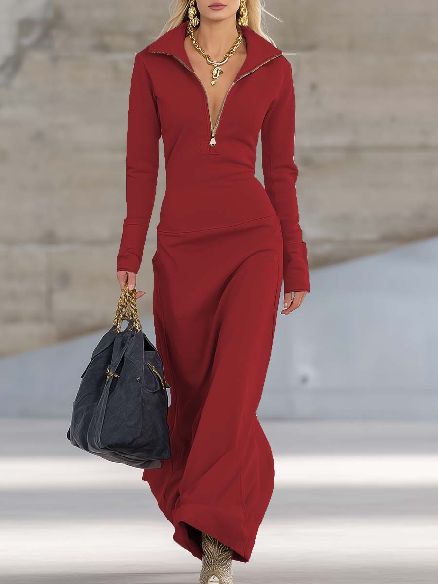 Maya | Elegantes Maxikleid Langarm – Vielseitig, Bequem & Perfekt für Damen 1